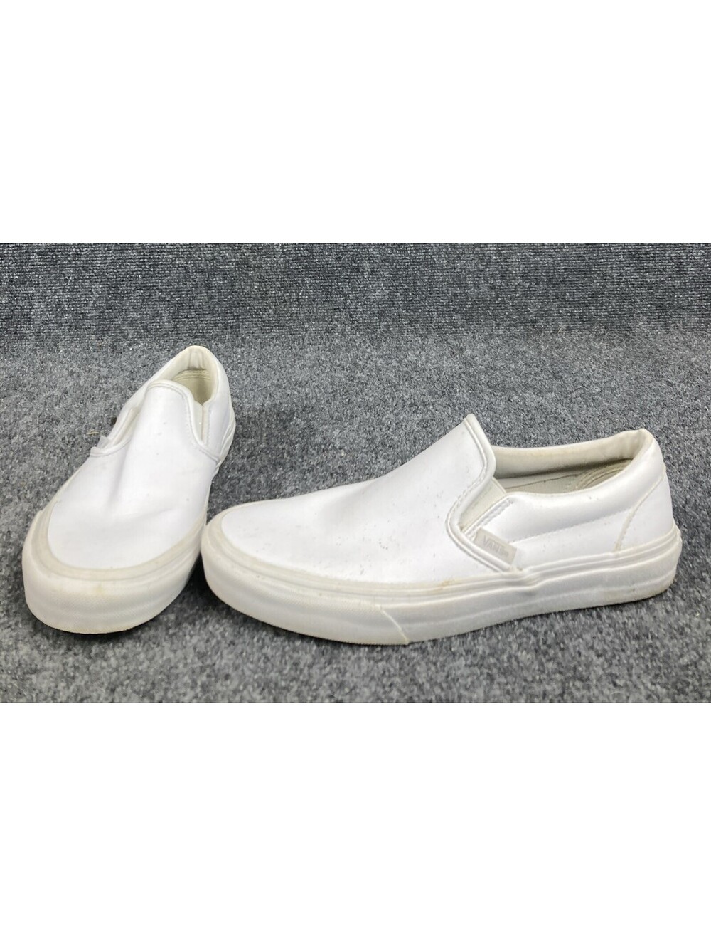 Vans Size 6.5M/8W Slip-On White Leather Off the Wall Sneaker Shoes 507452